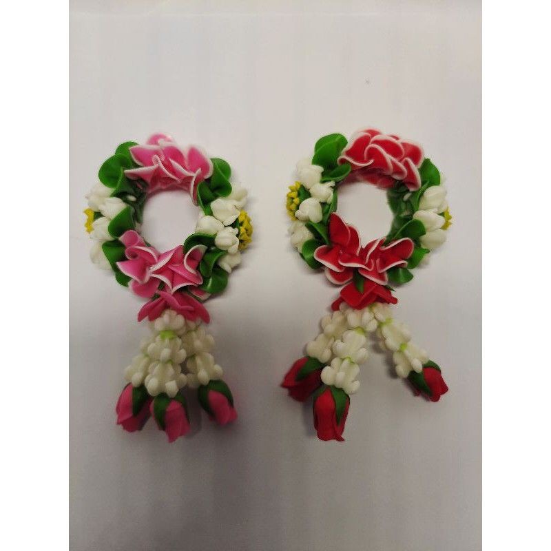 พวงมาลัยดินปั้น มาลัยประดิษฐ์ งานฝีมือ ขนาด 1x2 นิ้ว / 2x4 นิ้ว - รูปที่ 4