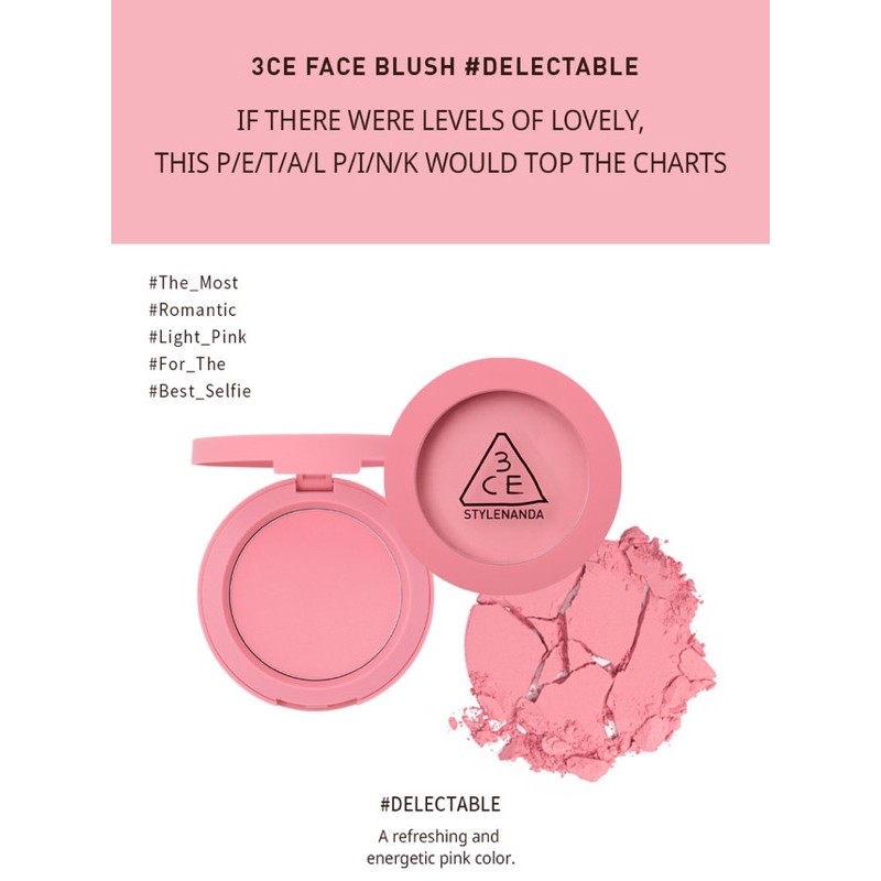 3CE FACE BLUSH #DELECTABLE พร้อมส่ง ของแท้ 💯