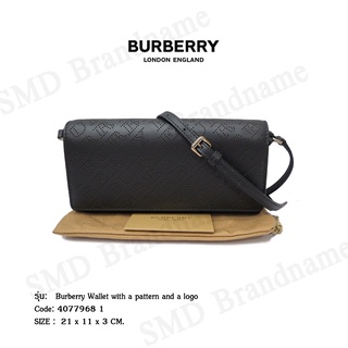 BURBERRY กระเป๋าสตางค์มีสายสะพาย รุ่น Burberry Wallet with a pattern and a logo Code: 4077968 1