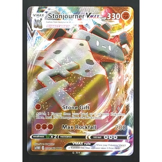 Stonjourner V Max 035/060 RRR อิชิเฮนจิน Pokemon Card Gold Flash Light (Matte) ภาษาอังกฤษ