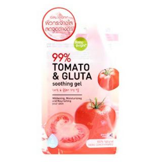 🔥ขายยกกล่อง 3 ซอง🔥Baby Bright Tomato &amp; Gluta Soothing Gel 35g