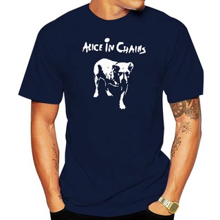 เสื้อยืดผ้าฝ้ายพิมพ์ลายขายดี เสื้อยืด ลาย ALICE IN CHAINS PUNK ROCK BAND BURGUNDY