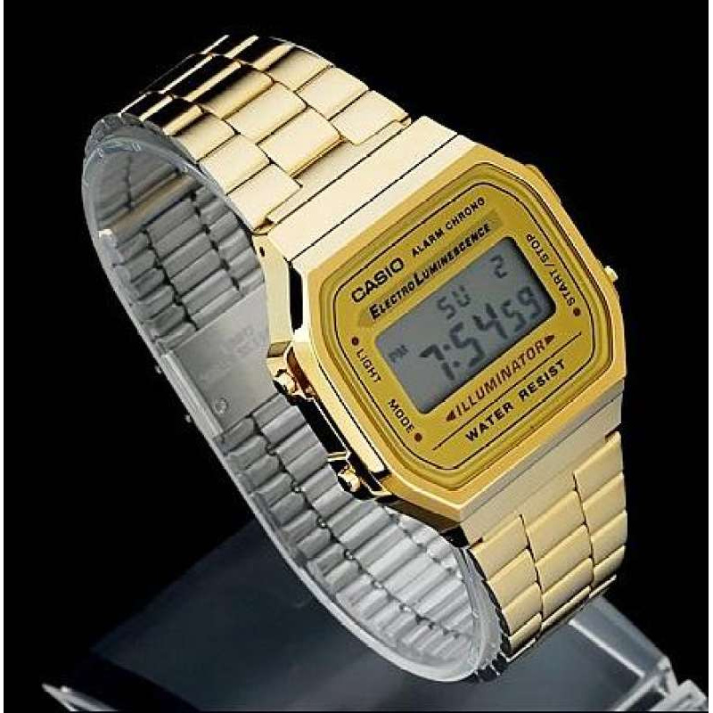 Win Watch Shop Casio นาฬิกาข้อมือผู้หญิงชาย สายสแตนเลส รุ่น A168WG9W สินค้าขายดี ประกันศูนย์ CMG1 ปี