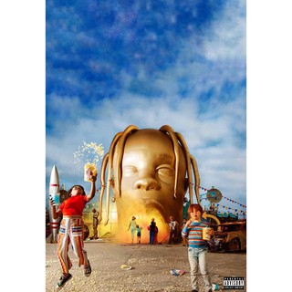 โปสเตอร์ ทราวิส สก็อตต์ Travis Scott Poster แร็ปเปอร์ Rapper Hiphop ฮิปฮอป โปสเตอร์ รูปภาพ ตกแต่งผนัง Music ของขวัญ