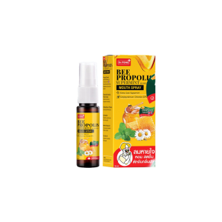 โพรโพลิสเข้มข้น Dr.Pong Bee Propolis Supermint mouth spray เม้าท์สเปรย์ สำหรับช่องปากและคอ พ่นชุ่มคอ บรรเทาเจ็บคอ