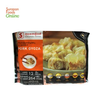 Surapon Foods เกี๊ยวซ่าญี่ปุ่นไส้หมู(Pork Gyoza) แพ็คเล็ก 12 ชิ้น/แพ็ค