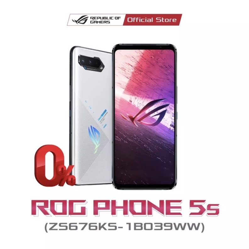 ASUS ROG PHONE 5s (BK/WH) Mobile Phone ( โทรศัพท์มือถือ ) Android 11.0 Snapdragon 888+ 256G/12G/6.78" FHD+,24M/64M+13M