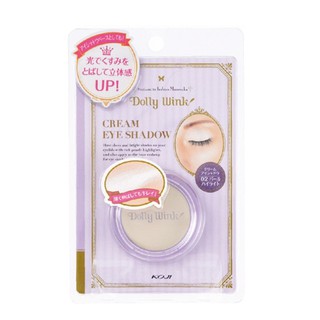 DOLLY WINK CREAM EYESHADOW 3 02PEARL HIGHLIGHT ดอลลี่ วิ๊งค์ ครีม อาย แชโดว์ 3 เบอร์2 สีเพิร์ล ไฮไลท์ 4972915037616