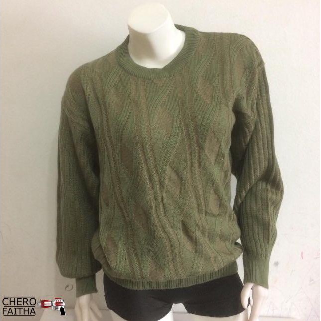 CRFT1255 เสื้อสเวตเตอร์คอกลม lynx เหมือน coogi asias USA