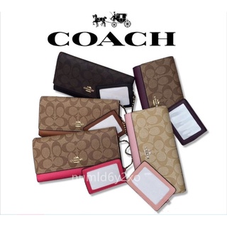 (พร้อมส่ง) COACH F53763 กระเป๋าสตางค์ผู้หญิงใบยาวรุ่นใหม่