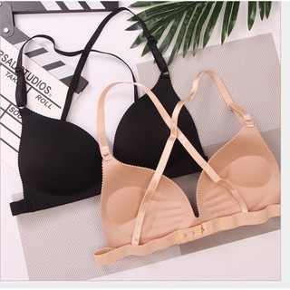 สินค้าพร้อมส่างจากไทย💥LoveIs Bra💥 (N038)  บราไร้ขอบ ไร้โครงเก็บทรงสวย ใส่สบายตะขอหลัง