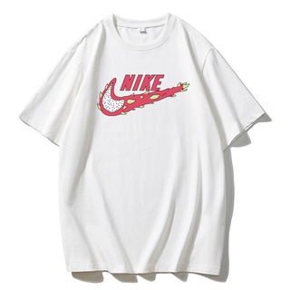 คอลูกเรือเสื้อยืดคอกลมNike ราคา เสื้อยืดแขนสั้นลําลอง ผ้าฝ้าย 100% พิมพ์ลาย ทรงหลวม พลัสไซซ์ แฟชั่นสําหรับผู้ชาย และผู้ห