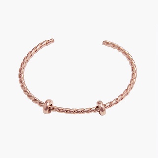 Moress Open Twisted Rose Gold กำไลเงินแบบเกลียวชุบโรสโกล