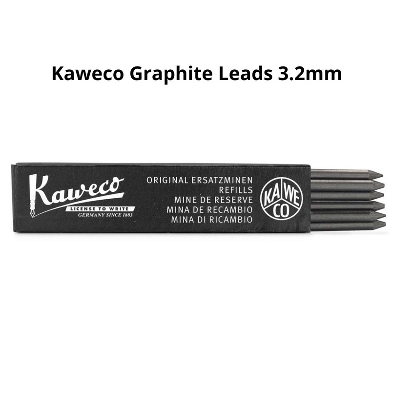 ไส้กราไฟท์ Kaweco 3.2 มม. ไส้ดินสอ 6 ไส้ในแพ็ค ตะกั่วกราฟลีบริสุทธิ์สําหรับดินสอ สเก็ตช์ภาพ