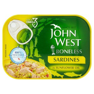 🔥The Best!! John West Sardines in Sunflower Oil 120gคุณภาพระดับพรีเมี่ยม