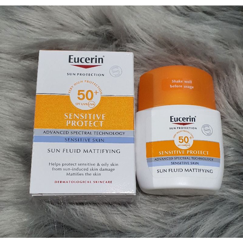 Eucerin SUN FLUID MATTIFYING SENSITIVE PROTECT SPF 50+ ปริมาณ 50ml