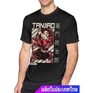 แขนสั้นcrew neckข้อเสนอพิเศษ นักล่าปีศาจ แอนิเมชั่นญี่ปุ่น WYeter Kimetsu No Yaiba Demon Slayer Mens Clic Tshirt Deep H