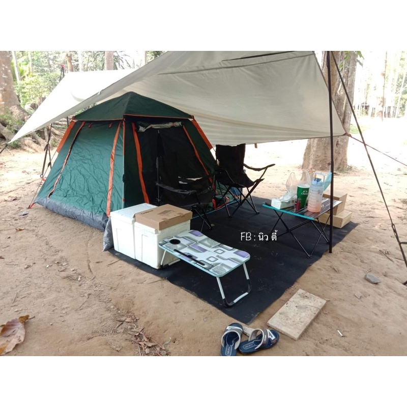 ผ้ายางพารา ผ้าใบยาง ผ้ายางอเนกประสงค์ ขนาด 1.4x2.4 ม. กราวชีท กันแดด กันฝน กันน้ำ100% - รูปที่ 4