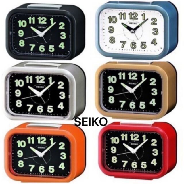 นาฬิกาปลุก ไซโก้ Seiko รุ่น QHK026 เดินเรียบไม่มีเสียง เสียงกระดิ่งดัง มีระบบ Snooze พรายน้ำ SEIKO ของแท้ มีไฟสว่า