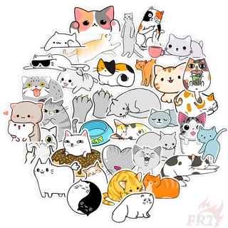 ❉ Kawaii Cats - Series 03 Cats Lovers สติ๊กเกอร์ ❉ 50Pcs/Set Pets Animal Cats Fans DIY Fashion Luggage Laptop Skateboard Decals Doodle สติ๊กเกอร์