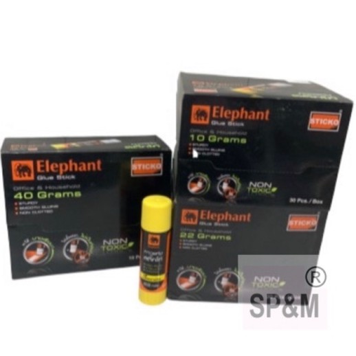 กาวแท่ง STICKO Elephant Glue ตราช้าง 10G.40G. (ราคายกกล่อง/1ขนาด