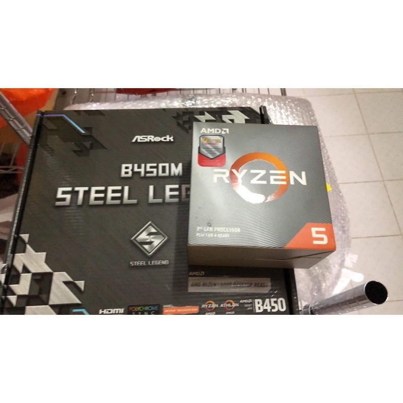 เซ็ตคู่ Ryzen5 3600 + M/B B450 Steel legend