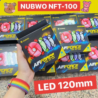 พัดลมเคส Nubwo Airforce NFT-100 120mm Fan Case พัดลมคอม ไฟLED ลมแรง NFT100 พัดลม