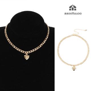 Trendy Women Jewelry Cute Heart Lock Necklace Choker Necklace Pendant On Neck Accessories