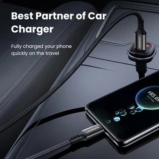 Ugreen สายชาร์จไนล่อนถัก 100W USB-C เป็น USB-C 5A QC4.0 1 เมตร 2 เมตร สําหรับ Macbook iPad Dell Huawei Samsung