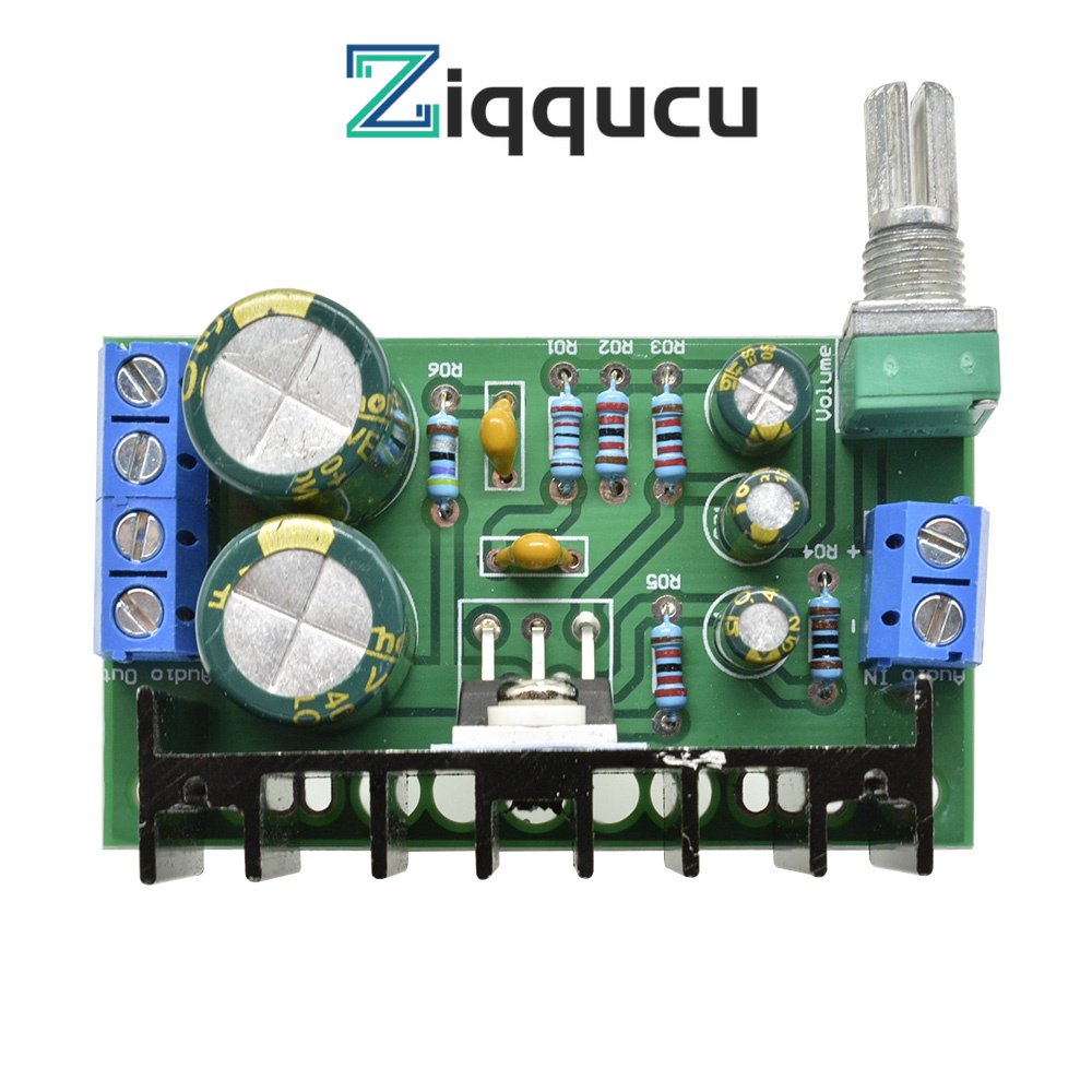 ZIQQUCU บอร์ดโมดูลขยายเสียงโมโน TDA2050 5W-120W DC 12-24V 1 ช่องทาง