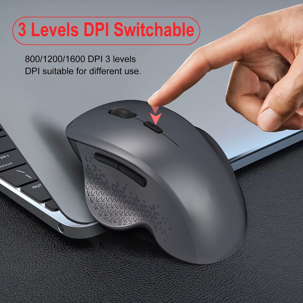 PROTOTYPE Ergonomic Wireless Mouse เมาส์ไร้สาย 2.4G USB เมาส์เพื่อ ...