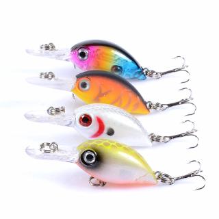 ตกปลาทะเลเหยื่อตกปลาล่ออาหารปลา 4Color 5.2cm/3.8g Artificial Sinking Plastic Hard Bait10# With Sharp Treble Hook Wobblers 3D Simulation Eyes Depth Dive 0.3-1.2m Bionic Bait Sea Fishing Lure Outdoor Fishing Gear