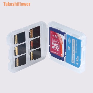 ( Takashiflower ) กล่องเคสใส่การ์ดหน่วยความจํา 8 ช่อง Micro Sd Tf Sdhc Mspd สําหรับโทรศัพท์มือถือ