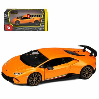 รถโมเดล bburago 18-21092  รถหรูสีส้ม Lam Huracan Performante เปิดประตูได้ 1/24