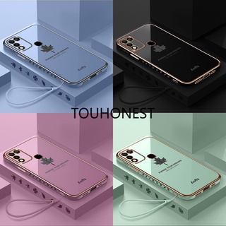 เคส Infinix Hot 10S เคส Infinix Hot 11S NFC เคส Infinix Hot 12i Case Infinix Hot 8 Pro Case Infinix Hot 9 10 Play Case Infinix Hot 11 Play Case Infinix Hot 12 play X680 X682 Maple Leaf Cute Soft Silicone Protective Phone Cases With Rope พร้อมสายคล้อง
