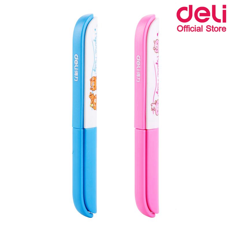 Scissors 29 บาท Deli 6000A Portable Scissors กรรไกรพกพาแฟนซี ลายการ์ตูนสุดน่ารัก ขนาด 12cm (คละสี 1 ชิ้น) กรรไกร กรรไกรแฟนซี กรรไกรพกพา Stationery