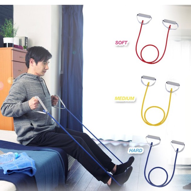 Exercise tube ยางยืด ช่วยสร้างความแข็งแรงของกล้ามเนื้อ กระชับสัดส่วน และเพิ่มความยืดหยุ่นของร่างกาย นำเข้าจากญี่ปุ่น