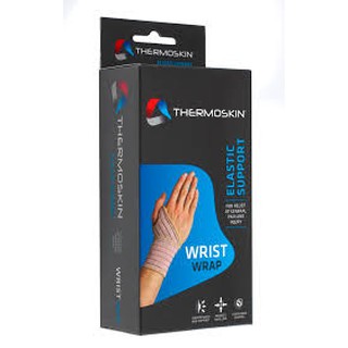 Thermoskin Elastic Support Wrist Wrap อุปกรณ์พยุงข้อมือ ชนิดพันรอบปรับกระชับได้ brand AUSTERIA ผลิต Taiwan สวมกระชับ