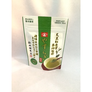 やすらぎ Yasurugi INSTANT GREEN TEA ผงมัจฉะผสมผงชาเขียว ขนาด 32 g.  ชงได้ 40 แก้ว