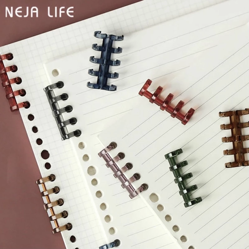 <พร้อมส่ง> NEJA LIFE สันห่วงสีใส Retro Color ข้อสั้น 5ห่วง มี 6สี แบบแพ็ค 📒 เครื่องเขียน, สมุดรีฟิว, อุปกรณ์สำนักงา