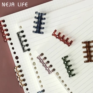 <พร้อมส่ง> NEJA LIFE สันห่วงสีใส Retro Color ข้อสั้น 5ห่วง มี 6สี แบบแพ็ค 📒 เครื่องเขียน, สมุดรีฟิว, อุปกรณ์สำนักงา