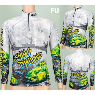 เสื้อตกปลา,ปั่นจักรยาน FU White Monster Fishing Thailand ป้องกันแสง UV