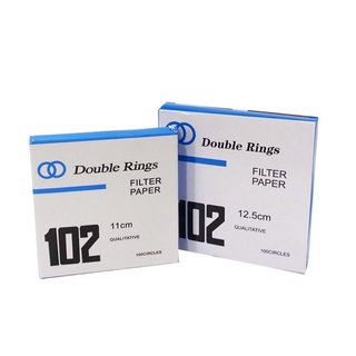 กระดาษกรอง 102 Double Rings 100 แผ่น ขนาด 11 ซม. และ 12.5 ซม.