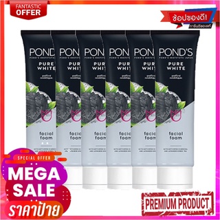 พอนด์ส เพียว ไวท์ โพลูชั่น ดีท็อกซ์ เฟเซียล โฟม ขนาด 15 กรัม แพ็ค 6 หลอดPONDS Foam Pure White 15 g x 6