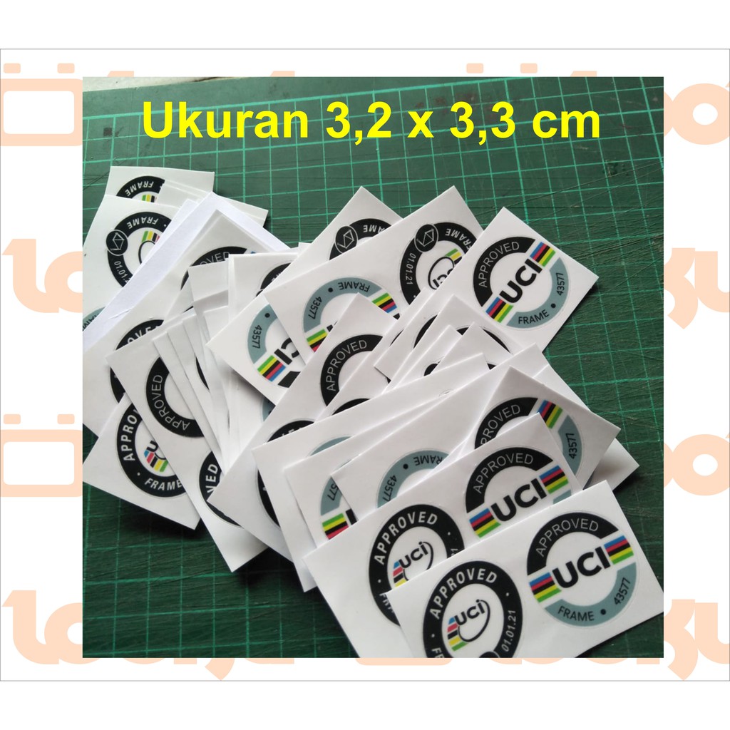 สติ๊กเกอร์ UCI SET ประกอบด้วยจักรยานคู่