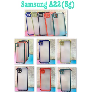 Samsung A22(5g)✨พร้​อมส่งใน🇹🇭✨(5สี)เคสขอบนิ่มหลังแข็งขุ่นคลุมกล้องFor A22(5g)