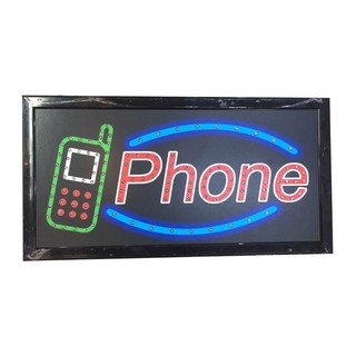 nbc ป้ายไฟ LED Phone ขนาด 50x26 ซม.