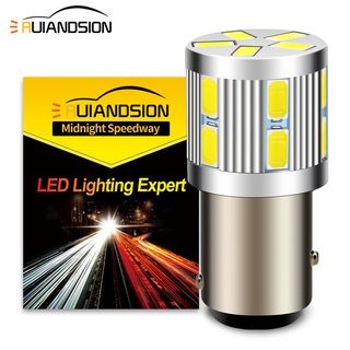 Ruiandsion หลอดไฟเลี้ยวรถยนต์ LED BAY15D 1157 P21/5W 6V 12V 10V-30V DRL สีแดง ขาว เหลือง