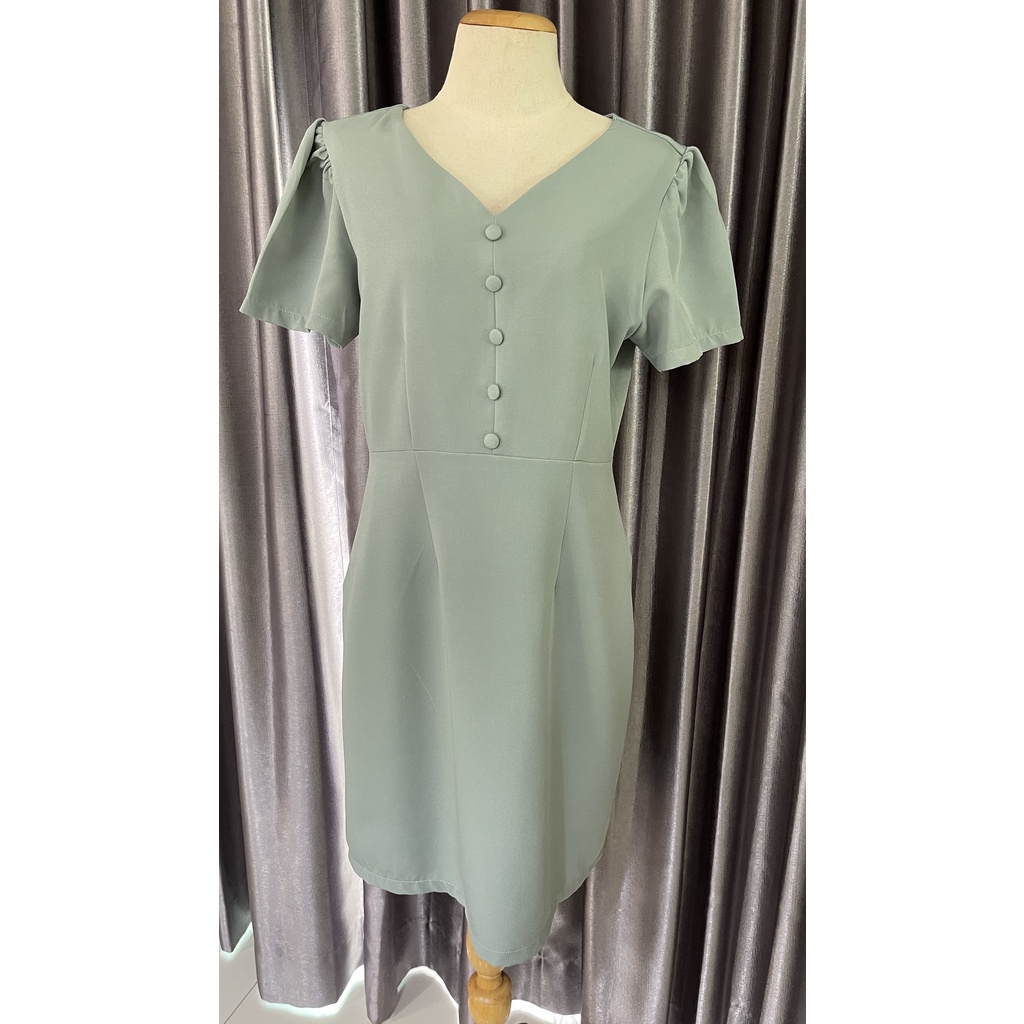 (USED) เดรสทำงาน สีเขียว YASINEE
