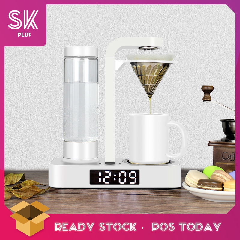 SKPLUS Creative Clock Multi Function เครื่องชงกาแฟสแตนเลสหม้อหยด Mesin Pembuat Kopi